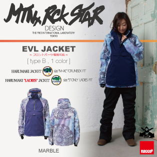 17-18 MTN.ROCK STAR(ﾏｳﾝﾃﾝﾛｯｸｽﾀｰ)・EVL JACKET -MARBLE- ≪商品一覧≫