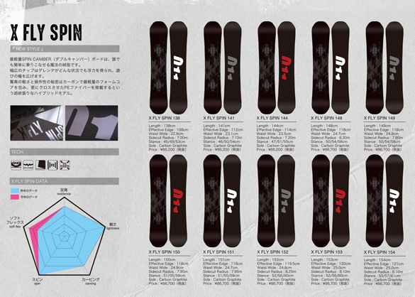 24-25モデル . 011Artistic . 『 X FLY SPIN 』. ゼロワンワン