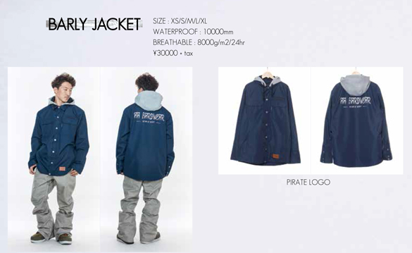 ダブルエーAAスノーウェア　BARLY JACKET BLOND コレクション