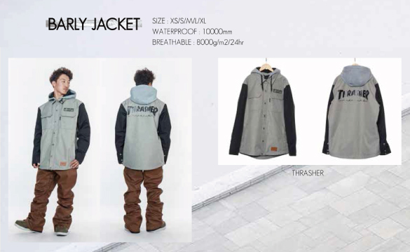 AA HARDWEAR(ﾀﾞﾌﾞﾙｴｰﾊｰﾄﾞｳｪｱ)・18-19モデル・BARLY JACKET -BLOND COLLECTION-  [THRASHER]≪商品一覧≫