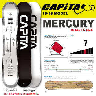 18-19 CAPiTA(ｷｬﾋﾟﾀ)・MERCURY [153cm,155cm,157cm,159cm,161cm]≪商品