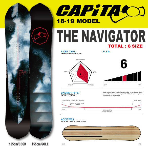 18-19 CAPiTA(キャピタ)・THE NAVIGATOR [147cm,151cm,155cm,158cm 18-19 CAPiTA(キャピタ)・THE NAVIGATOR [147cm,151cm,155cm,158cm