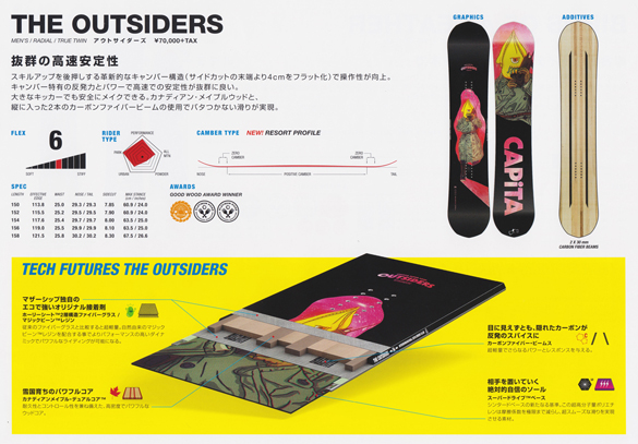 【スノーボード】CAPITA outsider 154