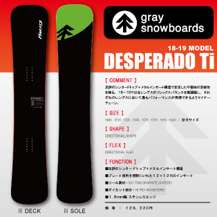 GRAY DESPERADO TiIII 157 18-19-