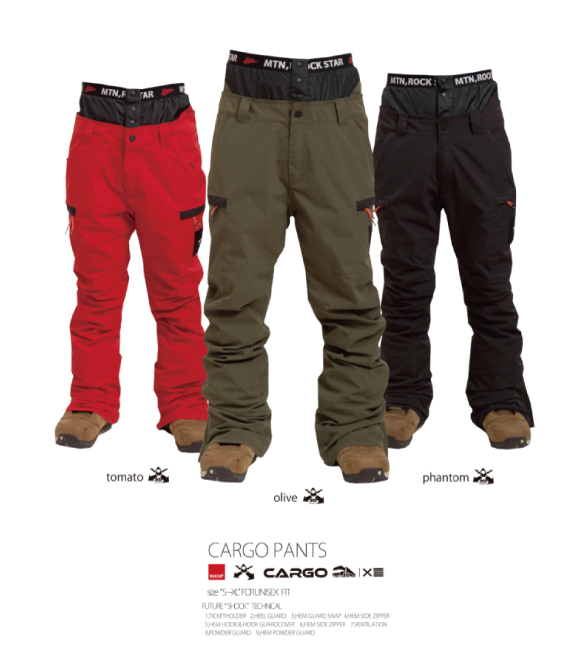 18-19 MTN.ROCK STAR(ﾏｳﾝﾃﾝﾛｯｸｽﾀｰ)・CARGO PANTS [全3カラー] ≪商品一覧≫