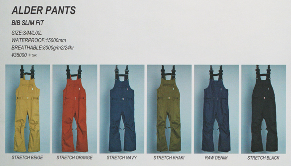 AA HARDWEAR(ﾀﾞﾌﾞﾙｴｰﾊｰﾄﾞｳｪｱ)・19-20モデル・ALDER PANTS ≪商品一覧≫