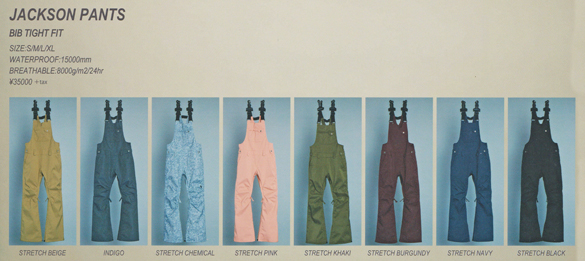 JACKSON PANTSのラインナップ