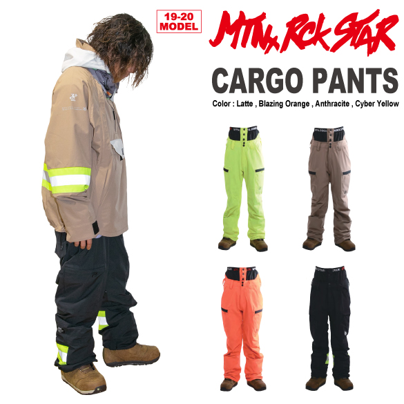 19-20 MTN.ROCK STAR(マウンテンロックスター)・CARGO PANTS [Latte,Cyber Yellow