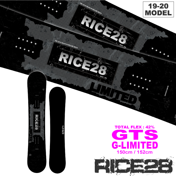 19-20 RICE28(ﾗｲｽﾄｩｴﾝﾃｨｰｴｲﾄ) / GTS G-LIMITED・スノーボード [150cm