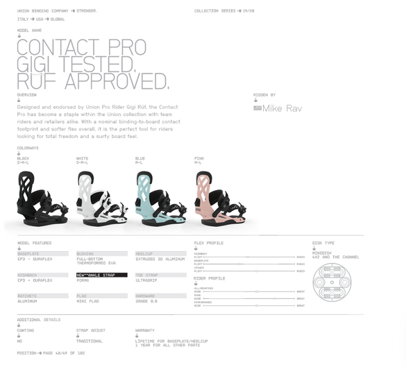 19-20 UNION(ユニオン)・CONTACT PRO [Black,White,Blue,Pink 19-20 UNION(ユニオン)・CONTACT PRO [Black,White,Blue,Pink