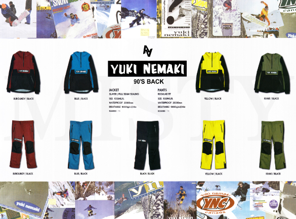 YUKINEMAKI JACKETのラインナップ