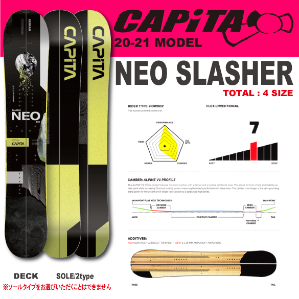 20-21 CAPiTA(ｷｬﾋﾟﾀ)・NEO SLASHER [スプリットボード][154cm