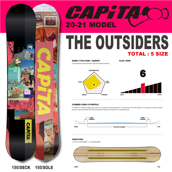 20-21 CAPiTA(ｷｬﾋﾟﾀ)・THE OUTSIDERS [150cm 152cm 154cm 156cm 158cm ...