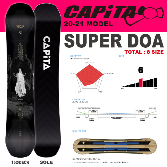 20-21 CAPiTA(ｷｬﾋﾟﾀ)・SUPER DOA スーパーディーオーエー [152cm,154cm 