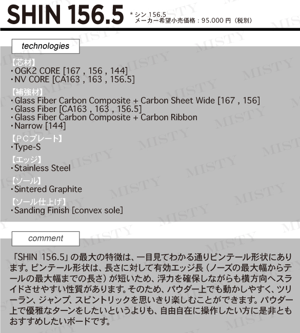 SHIN156.5のテクノロジーについて