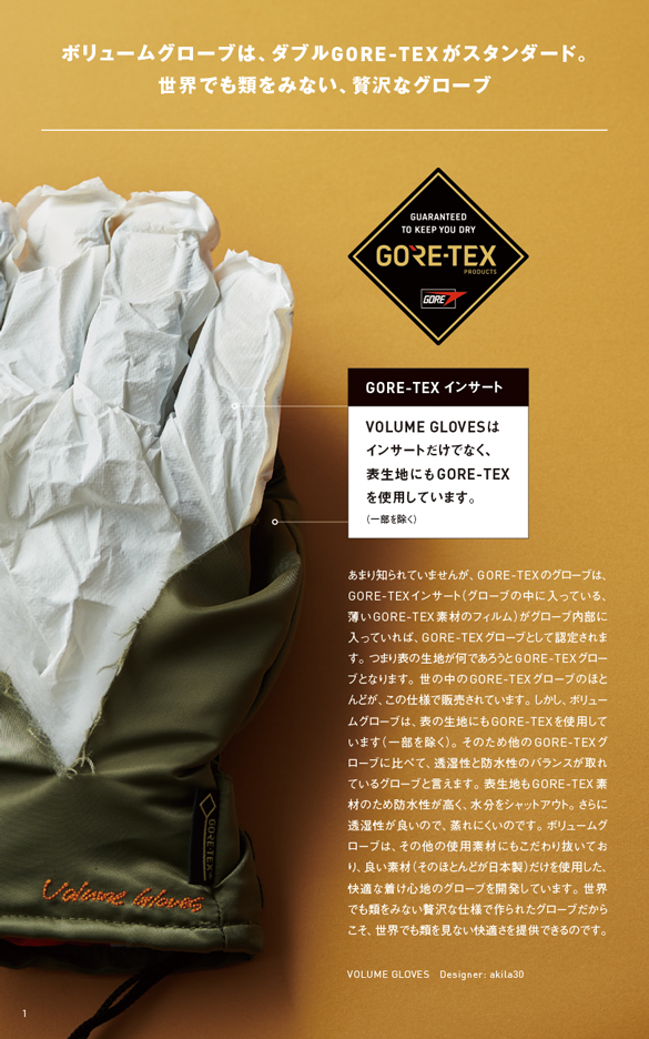 VOLUME GLOVES ボリュームグローブ THREE KING(GORE-TEX