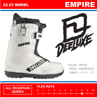 22-23 DEELUXE(ディーラックス)・EMPIRE [WHITE] エンパイア・ブーツ ...