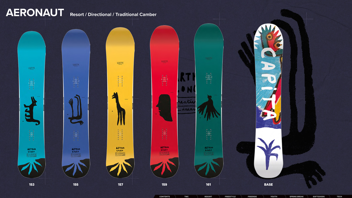 26最新★新品未使用CapitaキャピタAERONAUT155㎝正規保証書完備 25-26 CAPiTA(ｷｬﾋﾟﾀ)・AERONAUT [153cm 155cm 157cm 159cm 161cm