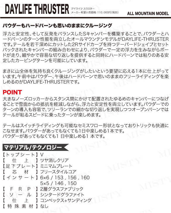 DAYLIFE THRUSTERのTECH01について