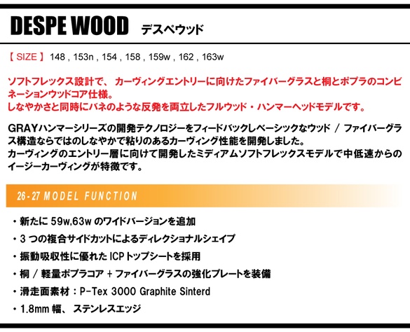 DESPE WOODのTECH01
